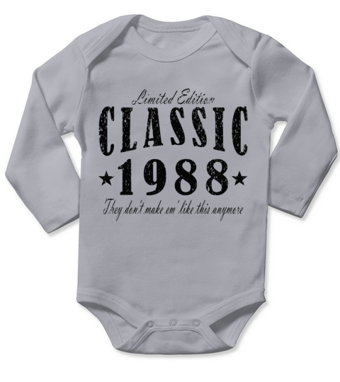Birthday classic vintage 1988 vintage Long Sleeve Baby One-Piece