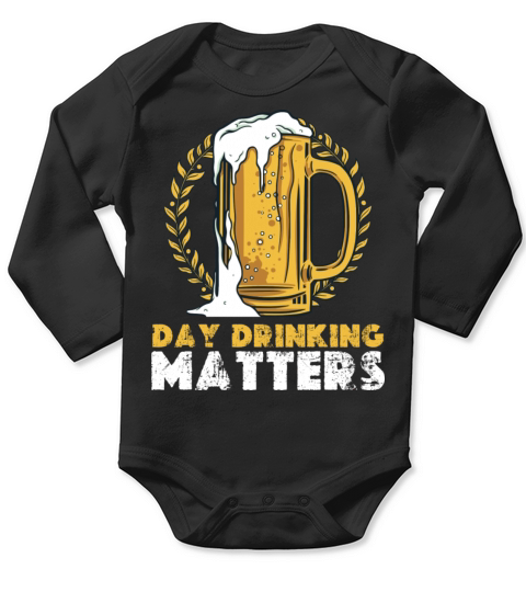 Day Drinking Matters Vintage Glass Of Beer Long Sleeve Baby One-Piece