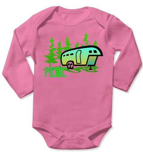 picnic Long Sleeve Baby One-Piece