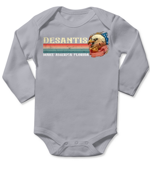 Vintage Distressed Desantis 2024 Election Long Sleeve Baby One-Piece