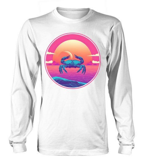 80s 90s Crab Lovers Vintage Long sleeved Unisex