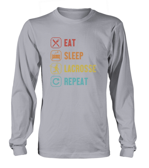 Eat Sleep Lacrosse Repeat Fan Mom Goalie Lax Long sleeved Unisex