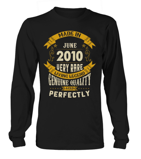 June 2010 Vintage Birthday Present Long sleeved Unisex
