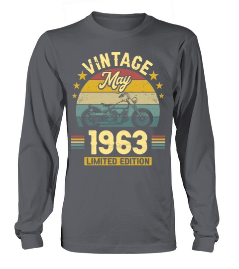 May 1963 60 Years Old Vintage 60th Birthday Long sleeved Unisex
