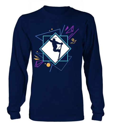 Retro Telemark Ski Vintage Telemarking Telemarker Long sleeved Unisex