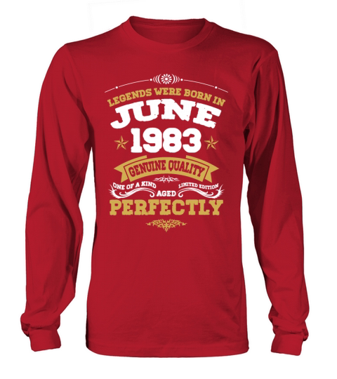 Vintage Aged To Perfection June 1983 Long sleeved Unisex