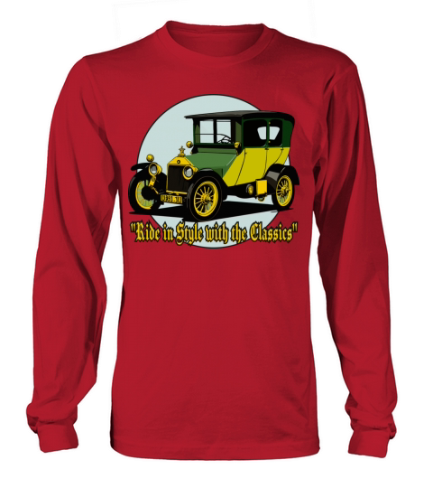Vintage Retro Classic Cars Long sleeved Unisex