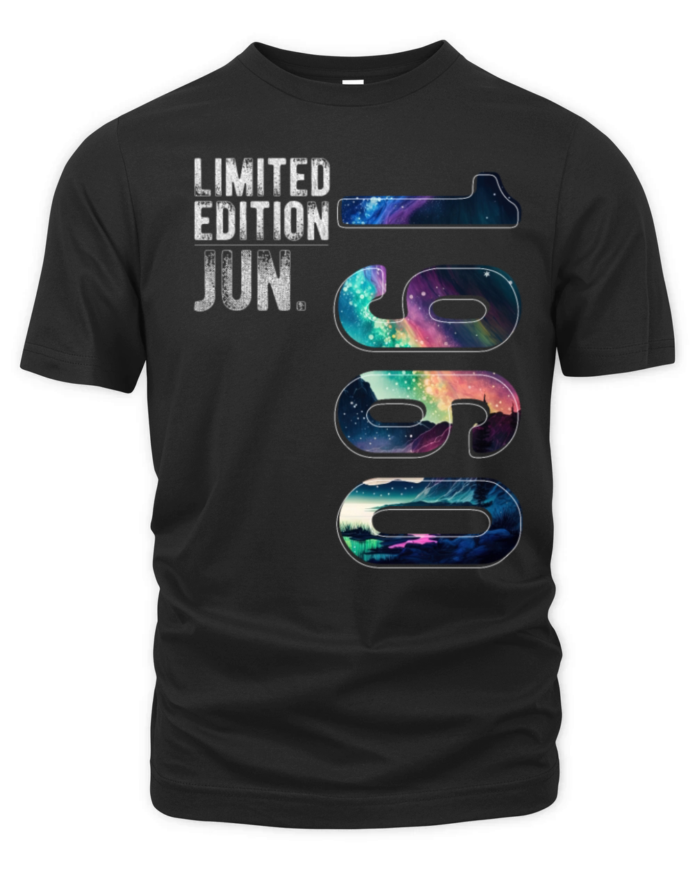 Limited Edition 1970 June Birthday Polar Lights Organic Unisex T-shirt