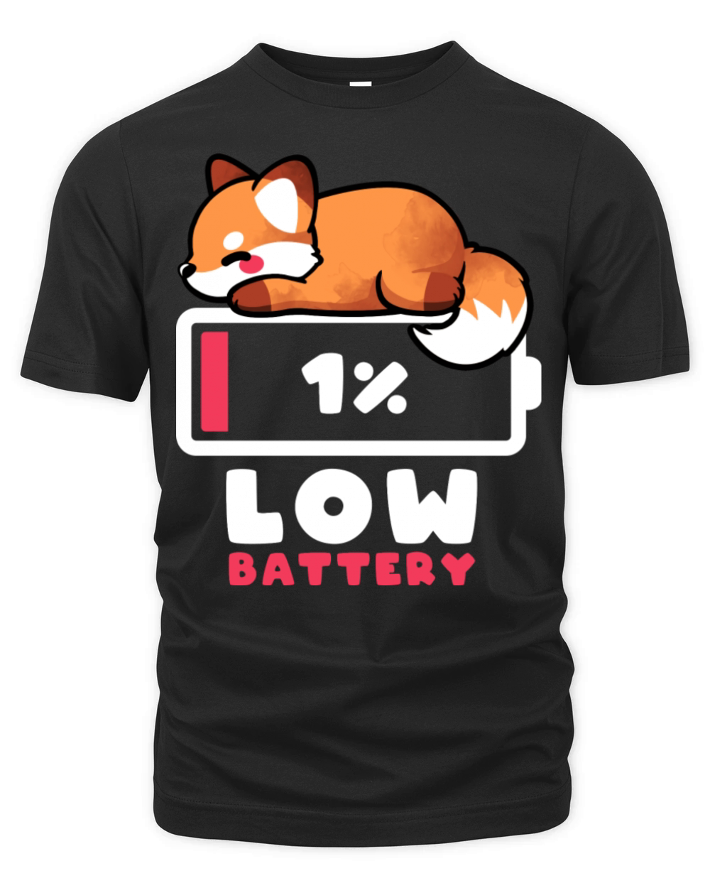 Low Battery Fox Organic Unisex T-shirt