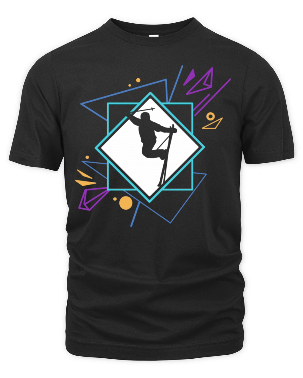 Retro Telemark Ski Vintage Telemarking Telemarker Organic Unisex T-shirt