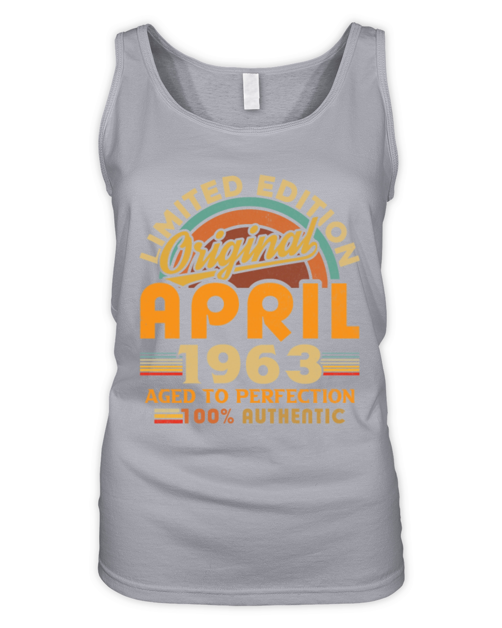 1963 April Vintage Born in 1963 April Gift Organic Women's Tank Top