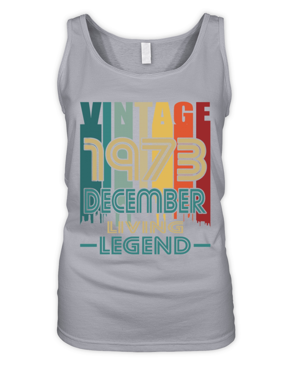 50th birthday december 1973 vintage 1973 Organic Women's Tank Top