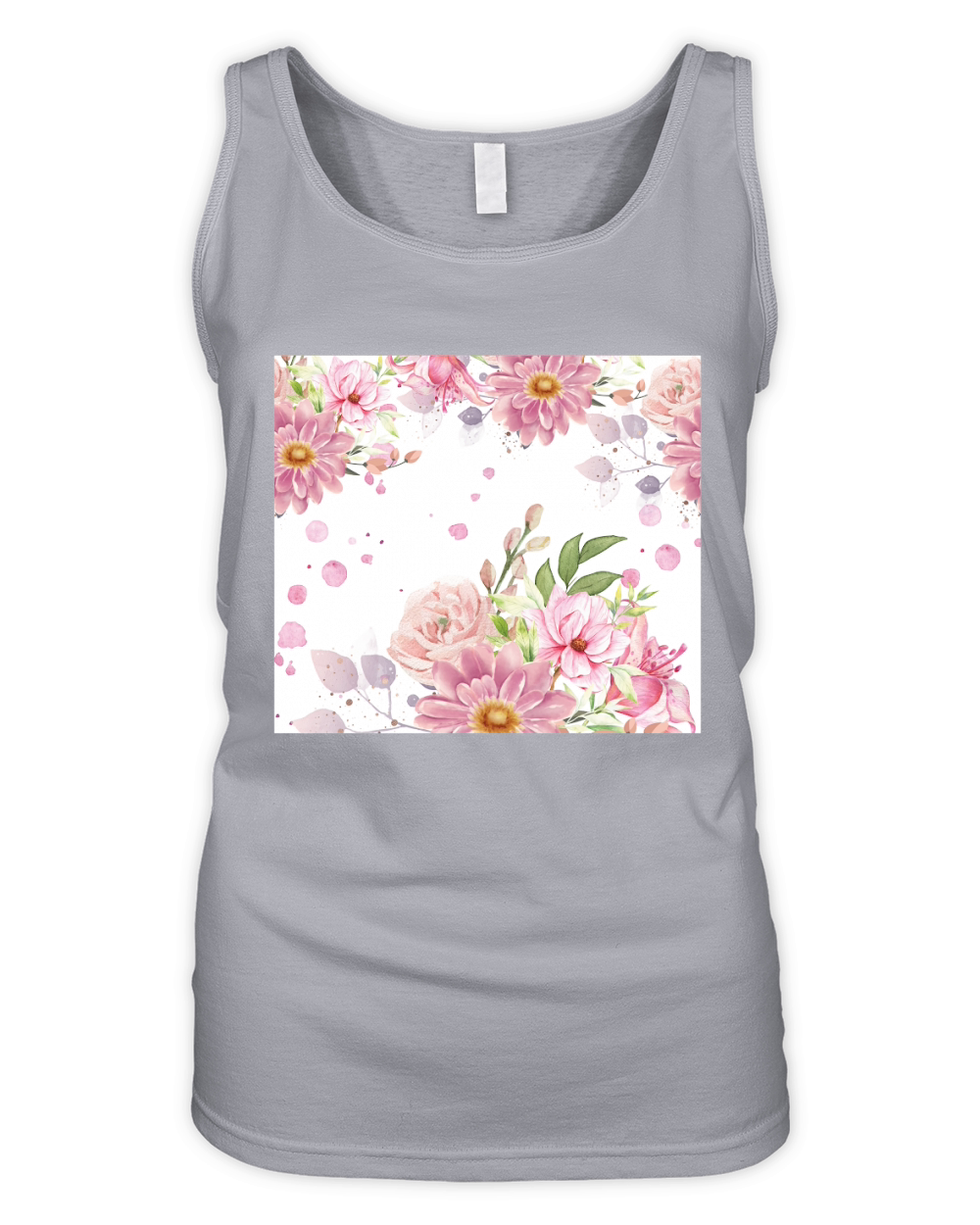 Floral Seamless Sublimation Tumbler Organic Women's Tank Top