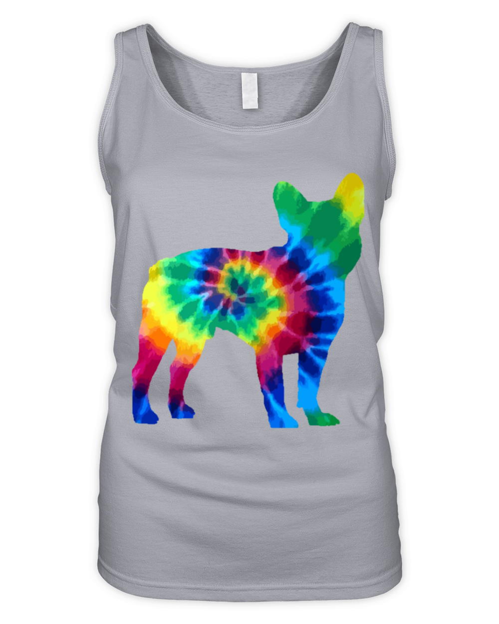 French Bulldog Tie Dye Vintage Hippie Dog Mom Dad Organic Women's Tank Top