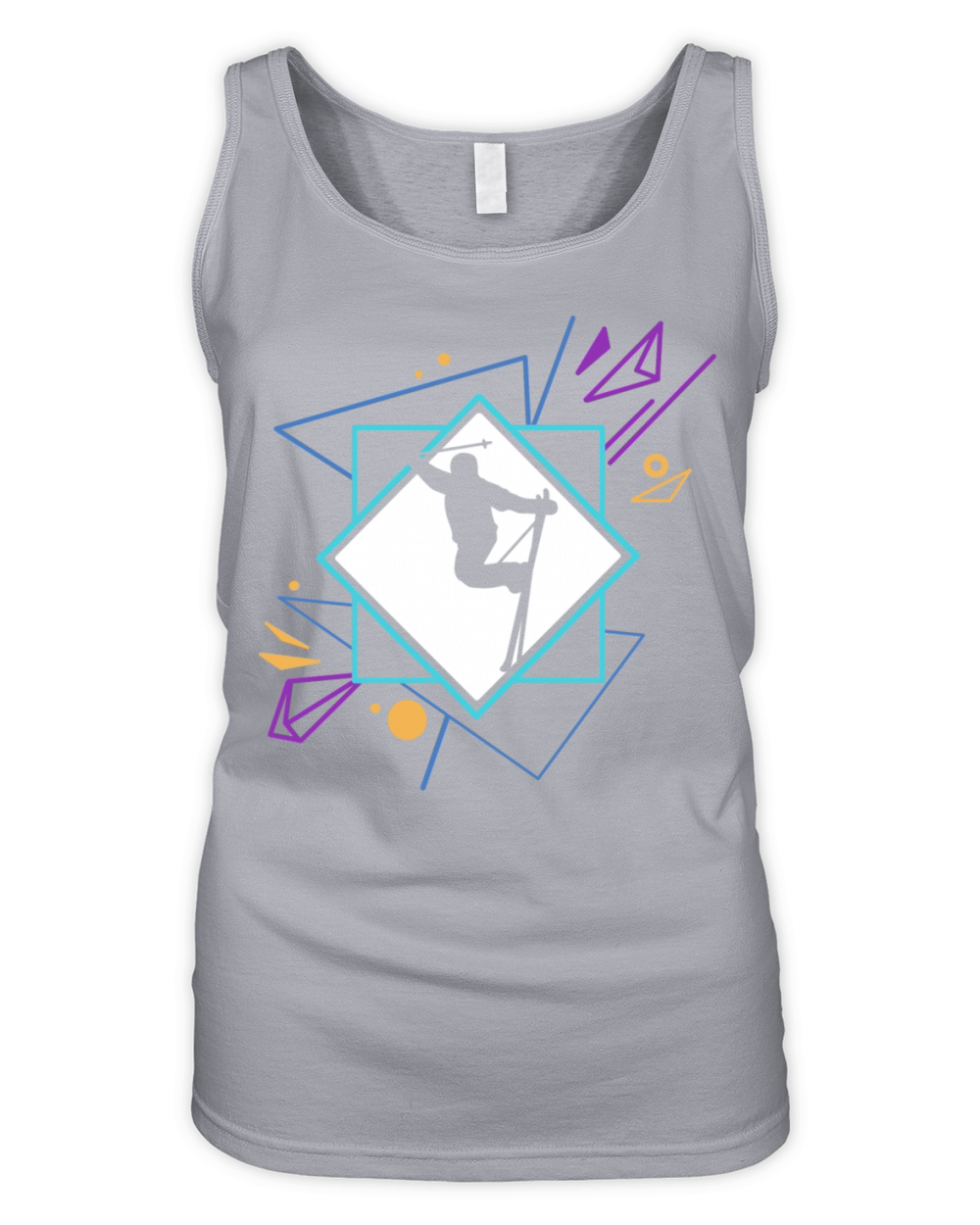 Retro Telemark Ski Vintage Telemarking Telemarker Organic Women's Tank Top