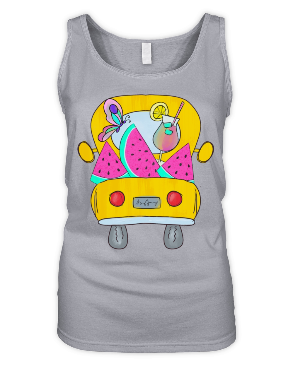 Vintage Truck With Watermelon Organic Women's Tank Top
