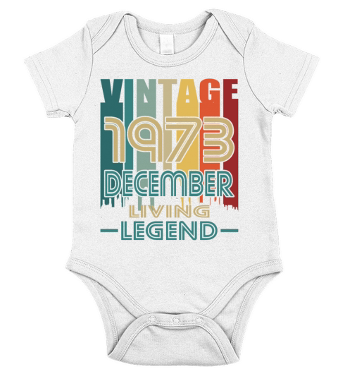50th birthday december 1973 vintage 1973 Short Sleeve Baby One-Piece