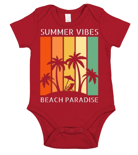 Beach paradise Short Sleeve Baby One-Piece