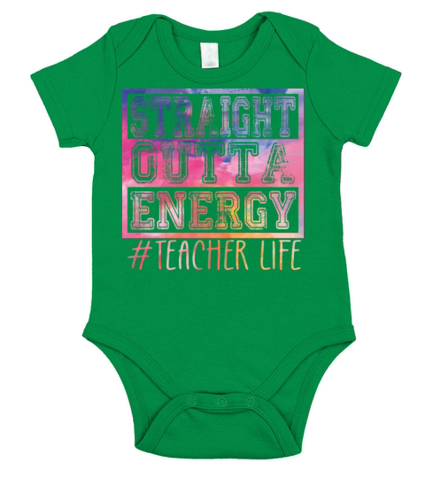 Paraprofessional Straight Outta Energy Teacher Fan Short Sleeve Baby One-Piece