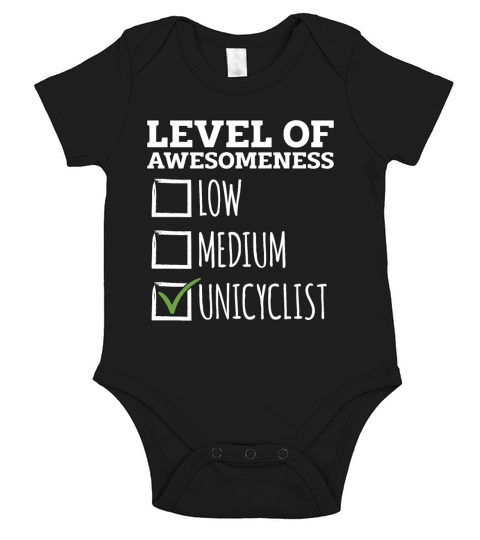 Unicycle Level Of Awesomeness Bicycle Unicyclist Short Sleeve Baby One-Piece