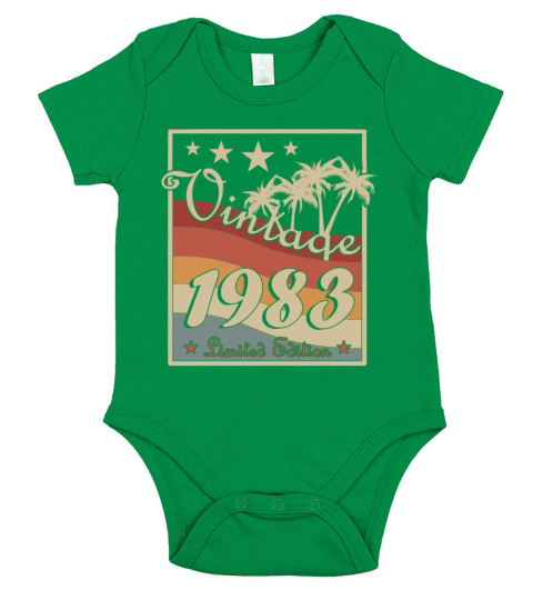 Vintage 1983 Original Short Sleeve Baby One-Piece