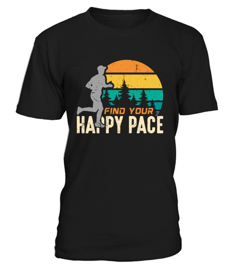 Trail Running Find Your Happy Pace Retro Running T-Shirt Unisex