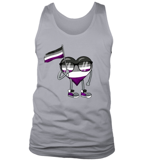 Asexual Pride Ace Flag Heart Sublte LGBTQ Tank Top Unisex