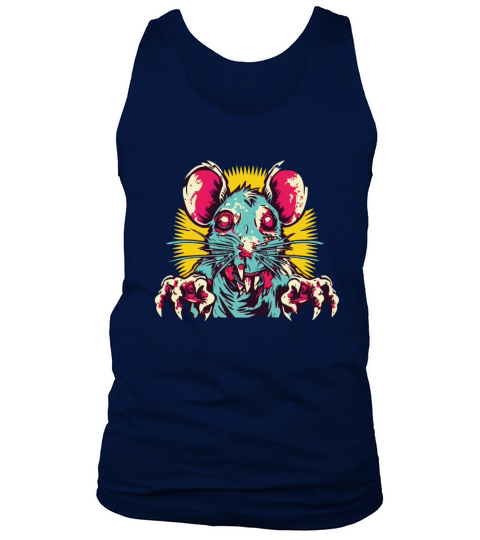 Horror Scary Retro Vintage Zombie Rat Tank Top Unisex