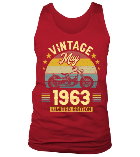 May 1963 60 Years Old Vintage 60th Birthday Tank Top Unisex