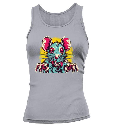 Horror Scary Retro Vintage Zombie Rat Tank top Woman