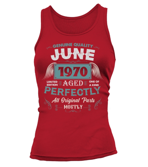 June 1970 Vintage Birthday Present Tank top Woman