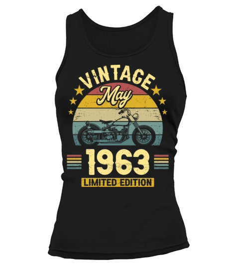 May 1963 60 Years Old Vintage 60th Birthday Tank top Woman