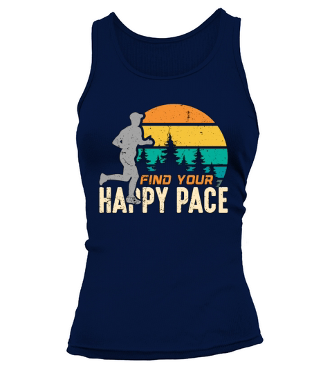 Trail Running Find Your Happy Pace Retro Running Tank top Woman