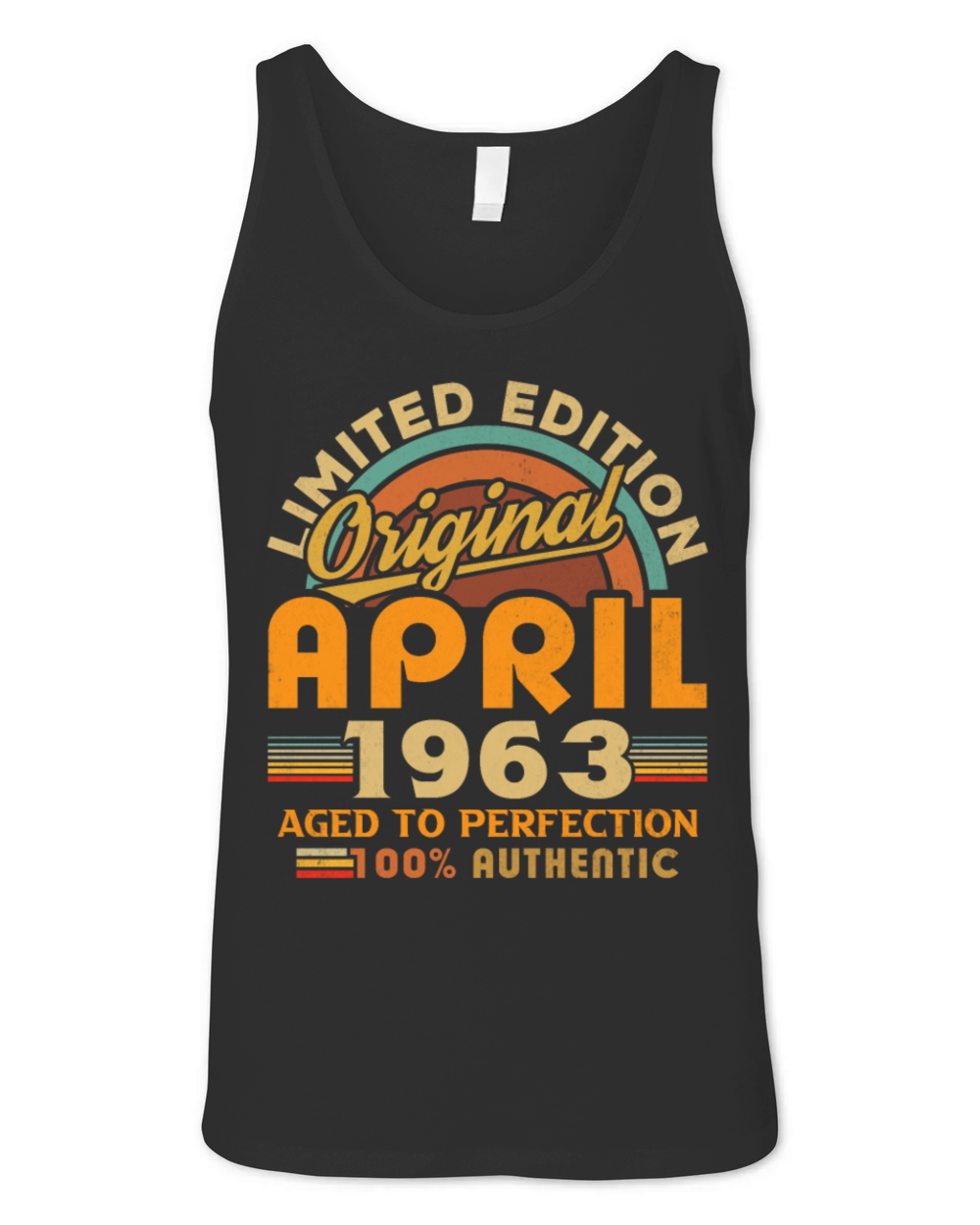 1963 April Vintage Born in 1963 April Gift Unisex Jersey Tank