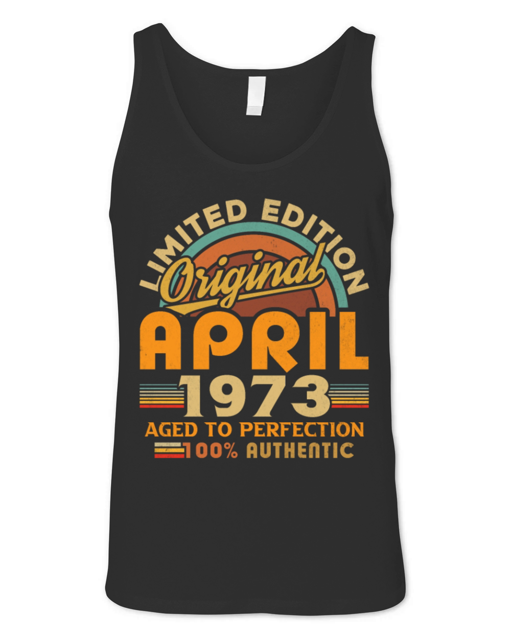 1973 April Vintage Born in 1973 April Gift Unisex Jersey Tank