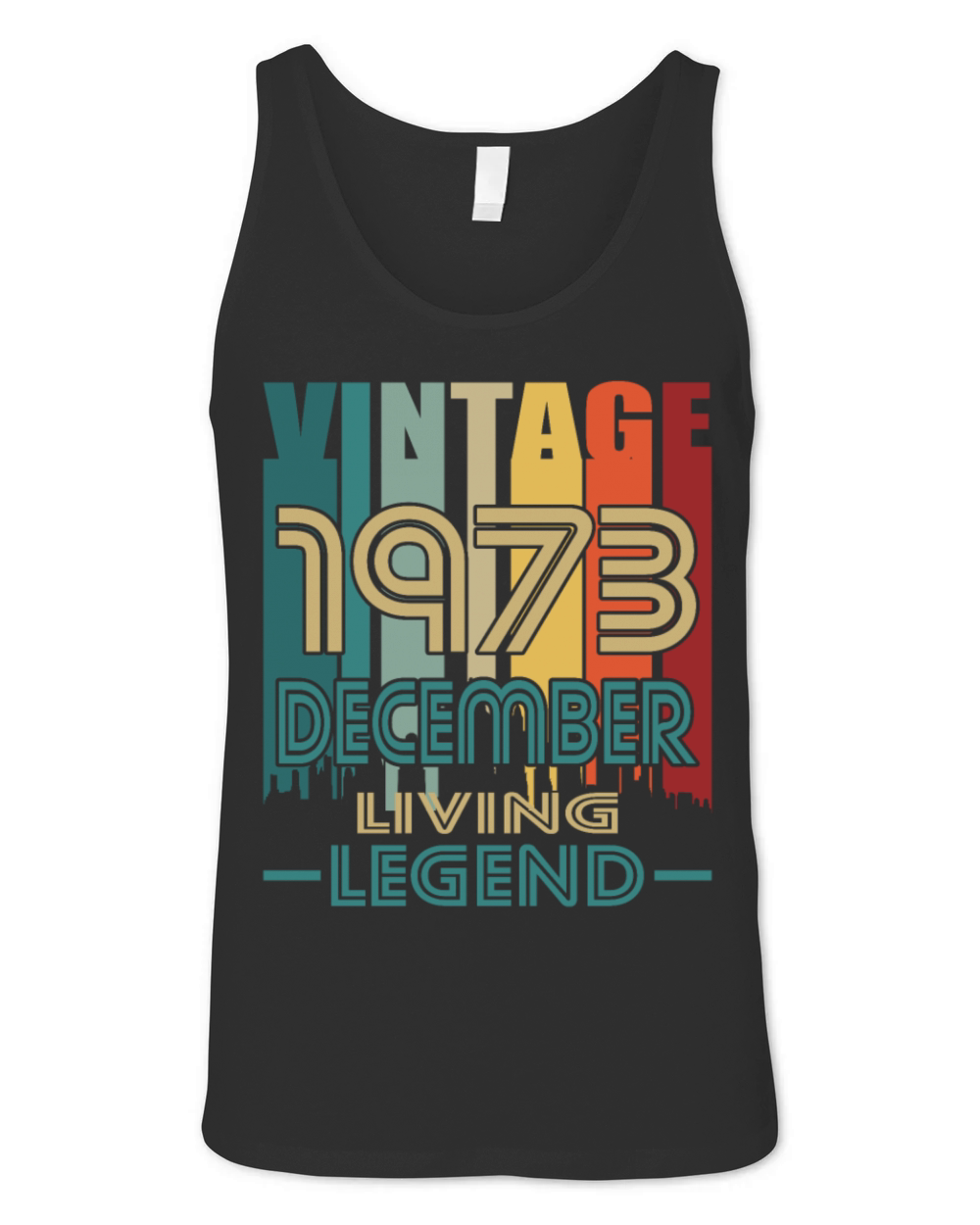 50th birthday december 1973 vintage 1973 Unisex Jersey Tank