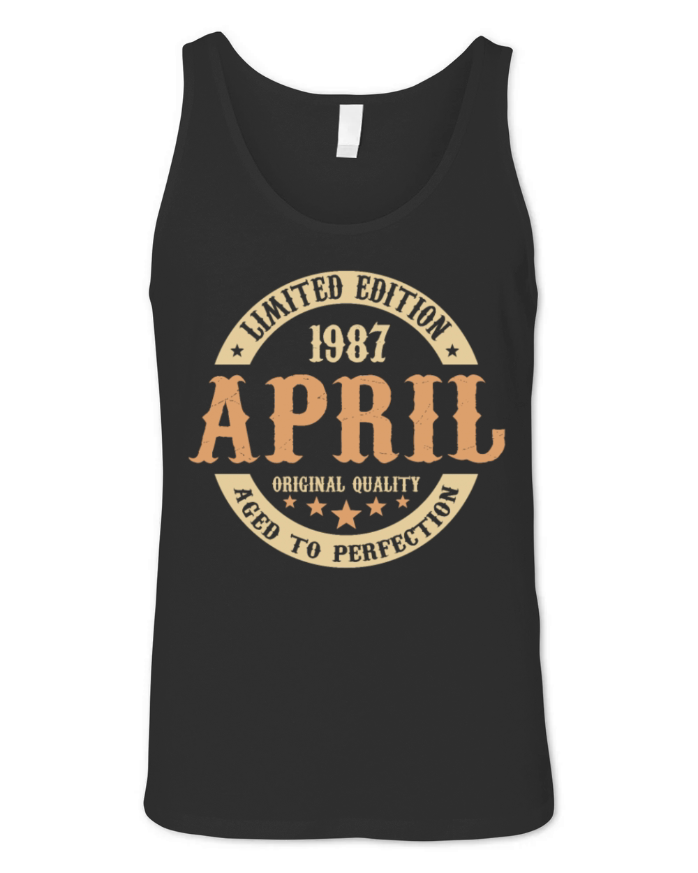 April 1987 Vintage Birthday Present Unisex Jersey Tank