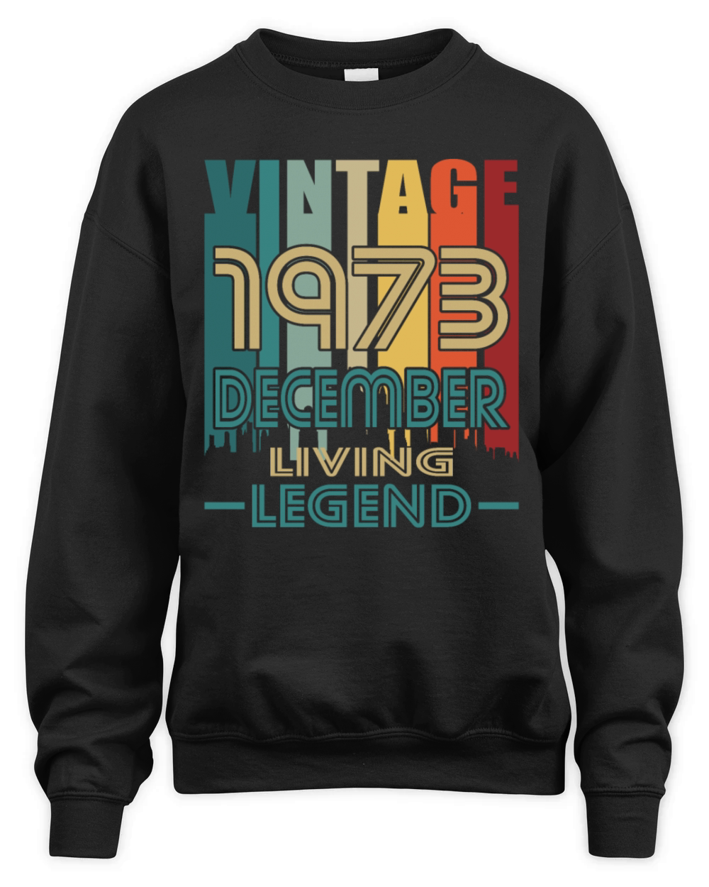 50th birthday december 1973 vintage 1973 Unisex Premium Crewneck Sweatshirt