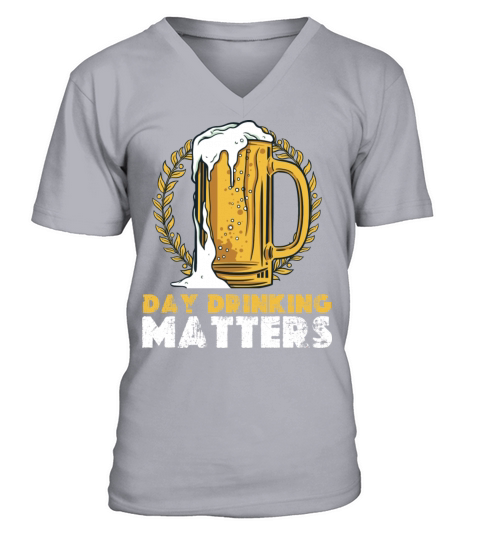 Day Drinking Matters Vintage Glass Of Beer V-Neck T-shirt