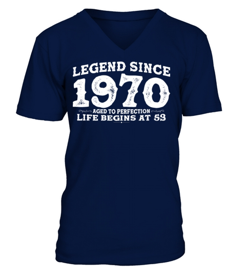 Vintage 1970 Shirt for Men Women 53 Year Old 53rd V-Neck T-shirt