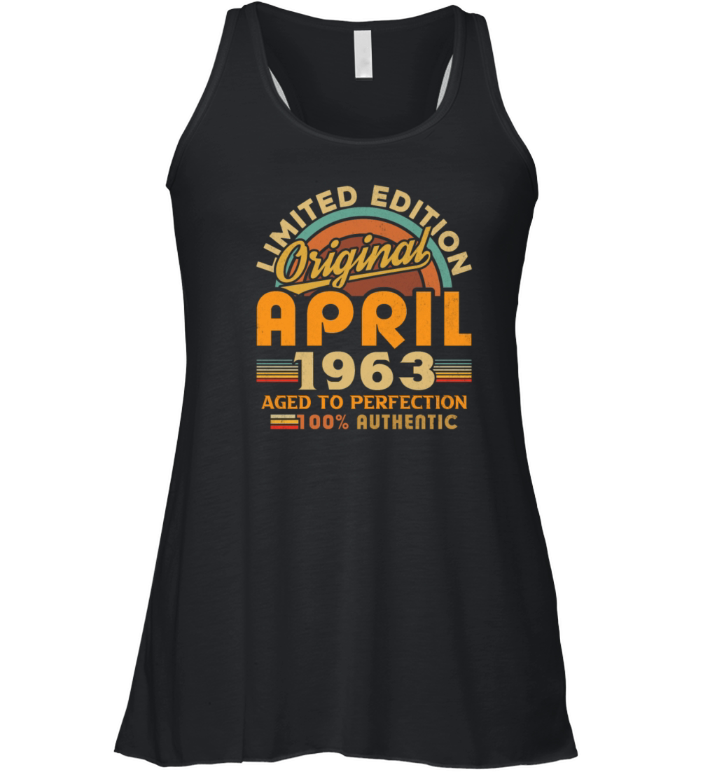 1963 April Vintage Born in 1963 April Gift Women's Flowy Tank Top