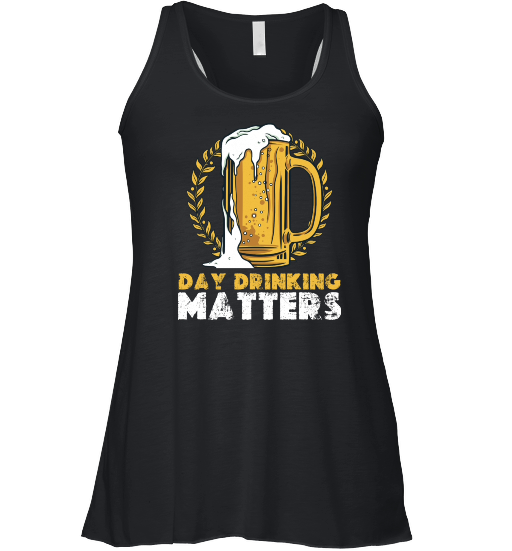 Day Drinking Matters Vintage Glass Of Beer Women's Flowy Tank Top
