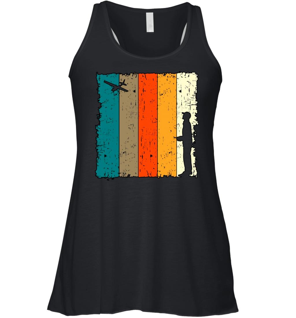 Remote Control Pilot Retro Vintage Shirt Women's Flowy Tank Top
