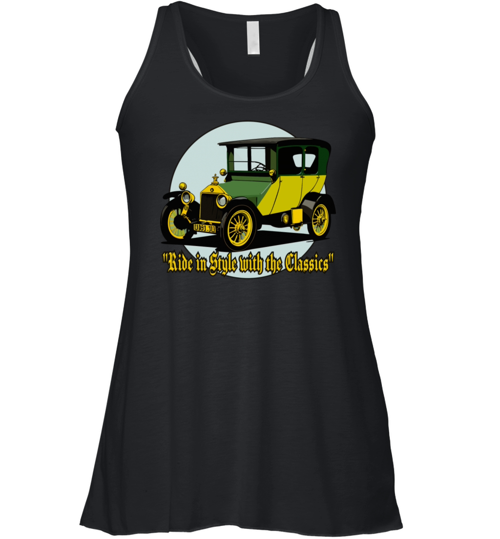 Vintage Retro Classic Cars Women's Flowy Tank Top