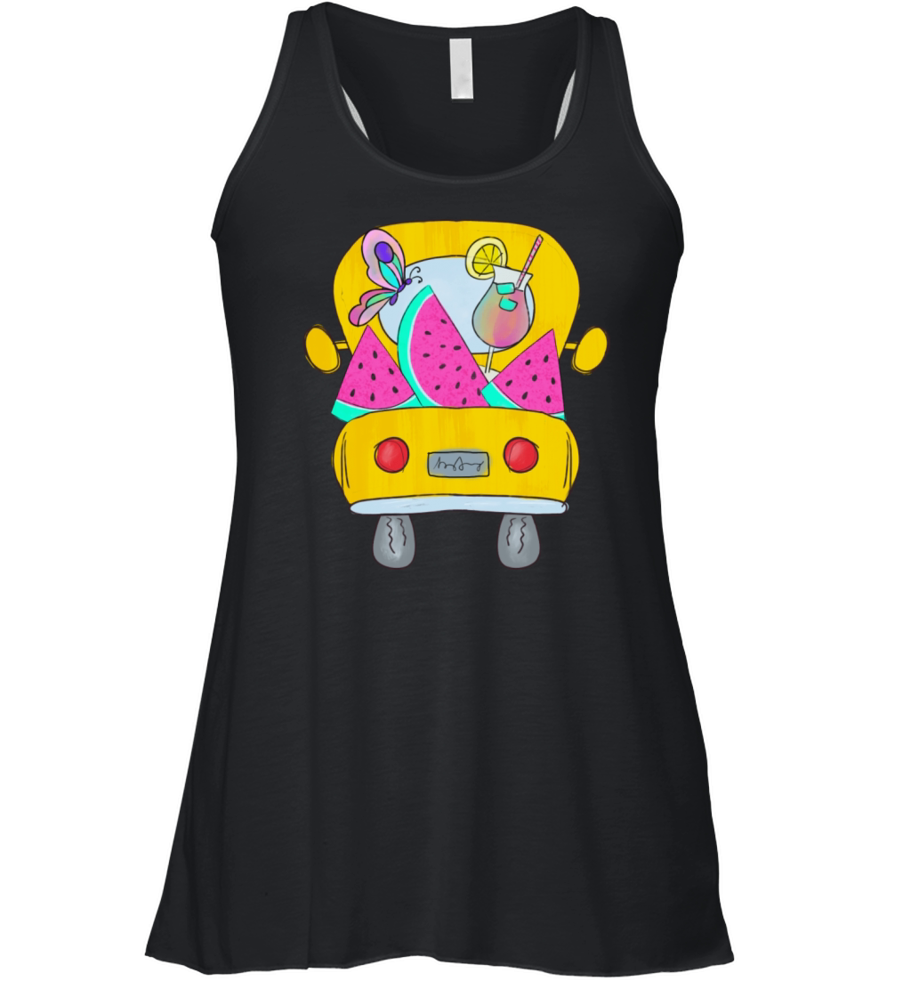 Vintage Truck With Watermelon Women's Flowy Tank Top