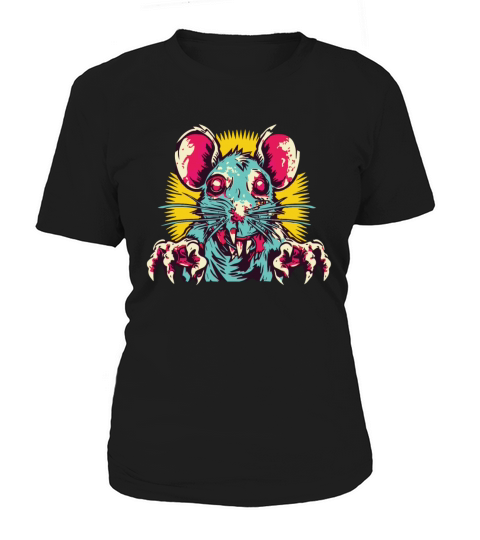 Horror Scary Retro Vintage Zombie Rat Women's T-Shirt