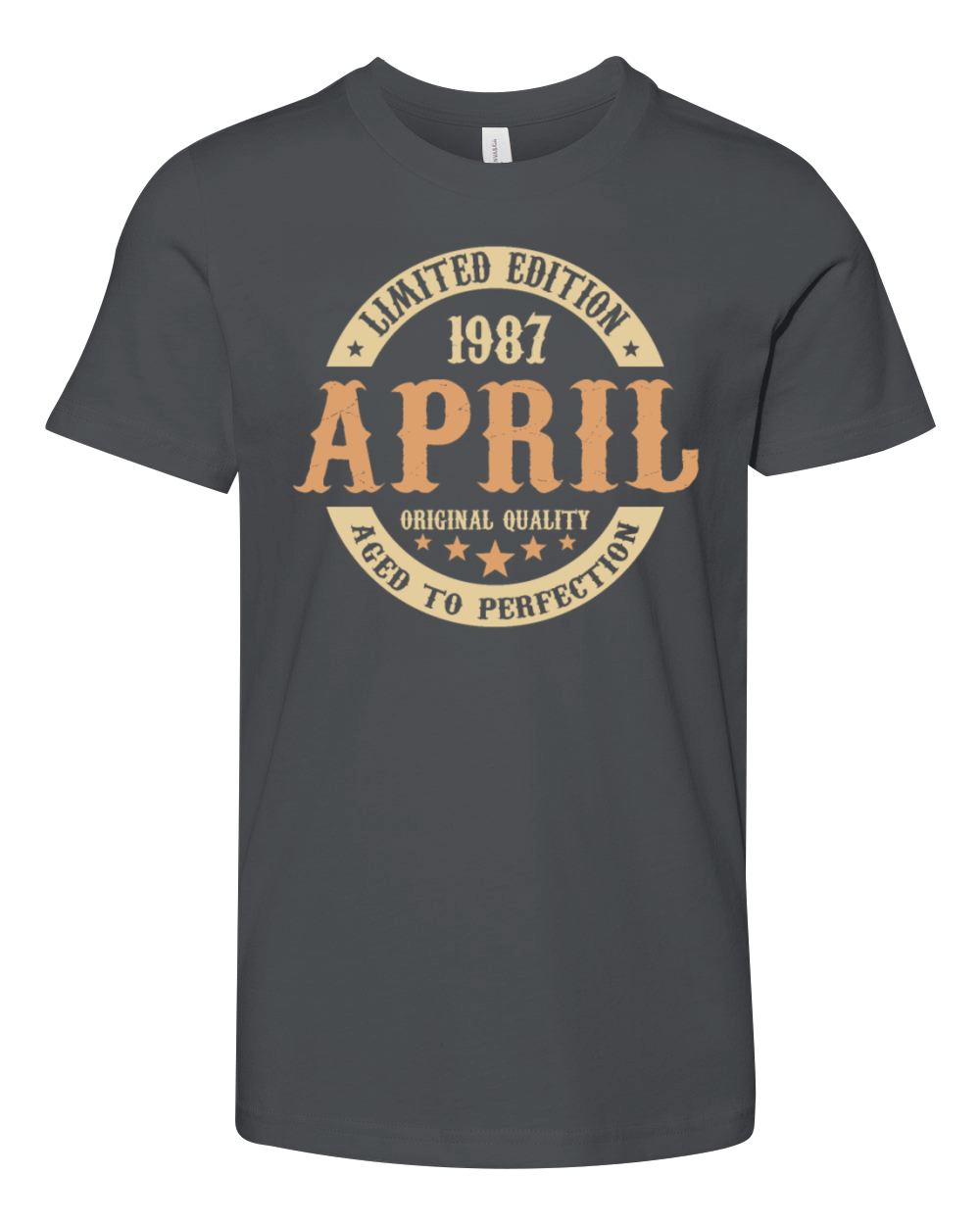 April 1987 Vintage Birthday Present Youth Unisex Jersey Tee