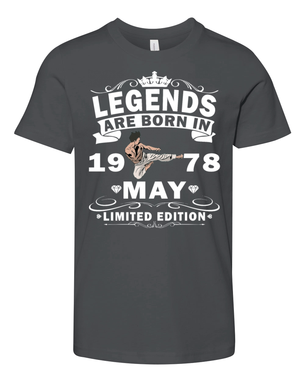 Karate Fighter Fighter Birthday May 1978 MMA Youth Unisex Jersey Tee