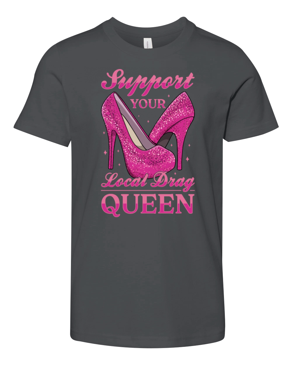 LGBTQ Support Your Local Drag Queen Pride Youth Unisex Jersey Tee