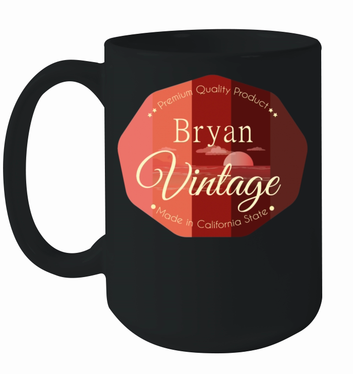 Bryan First Name Vintage Design Ceramic Mug